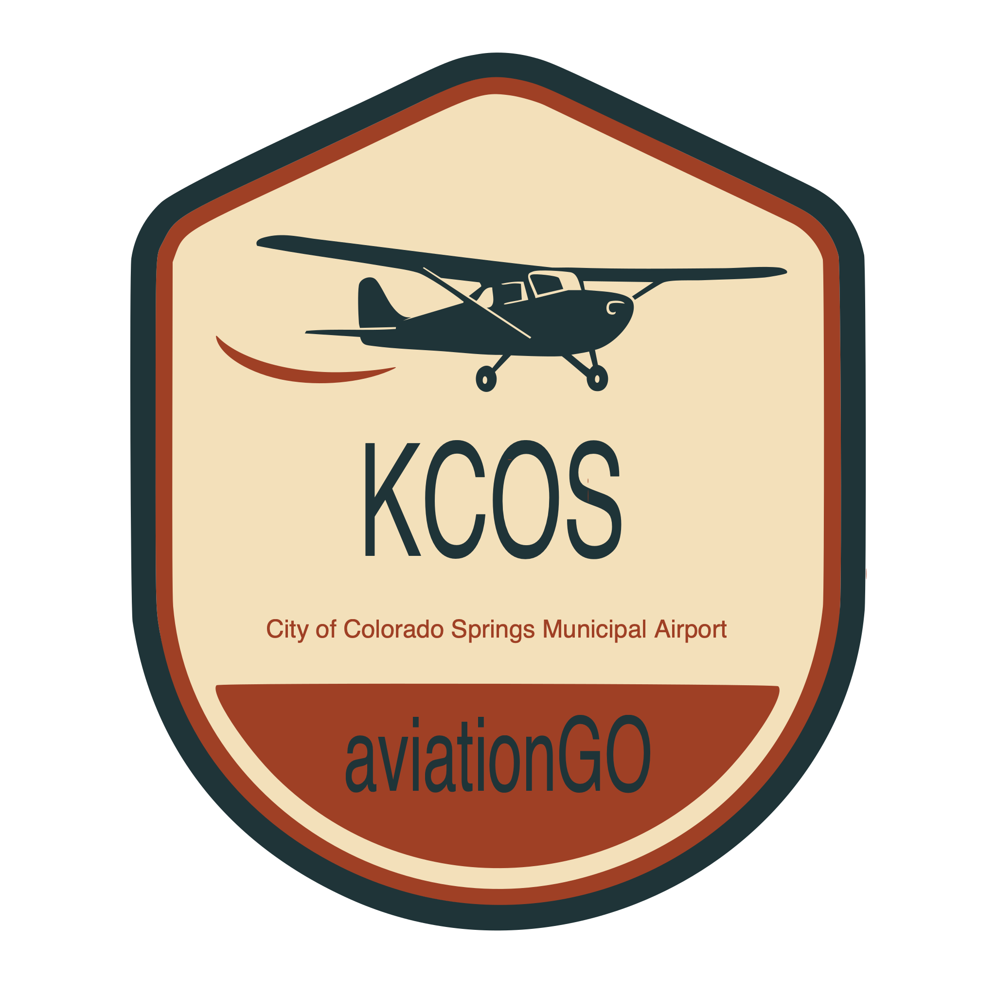 KCOS badge