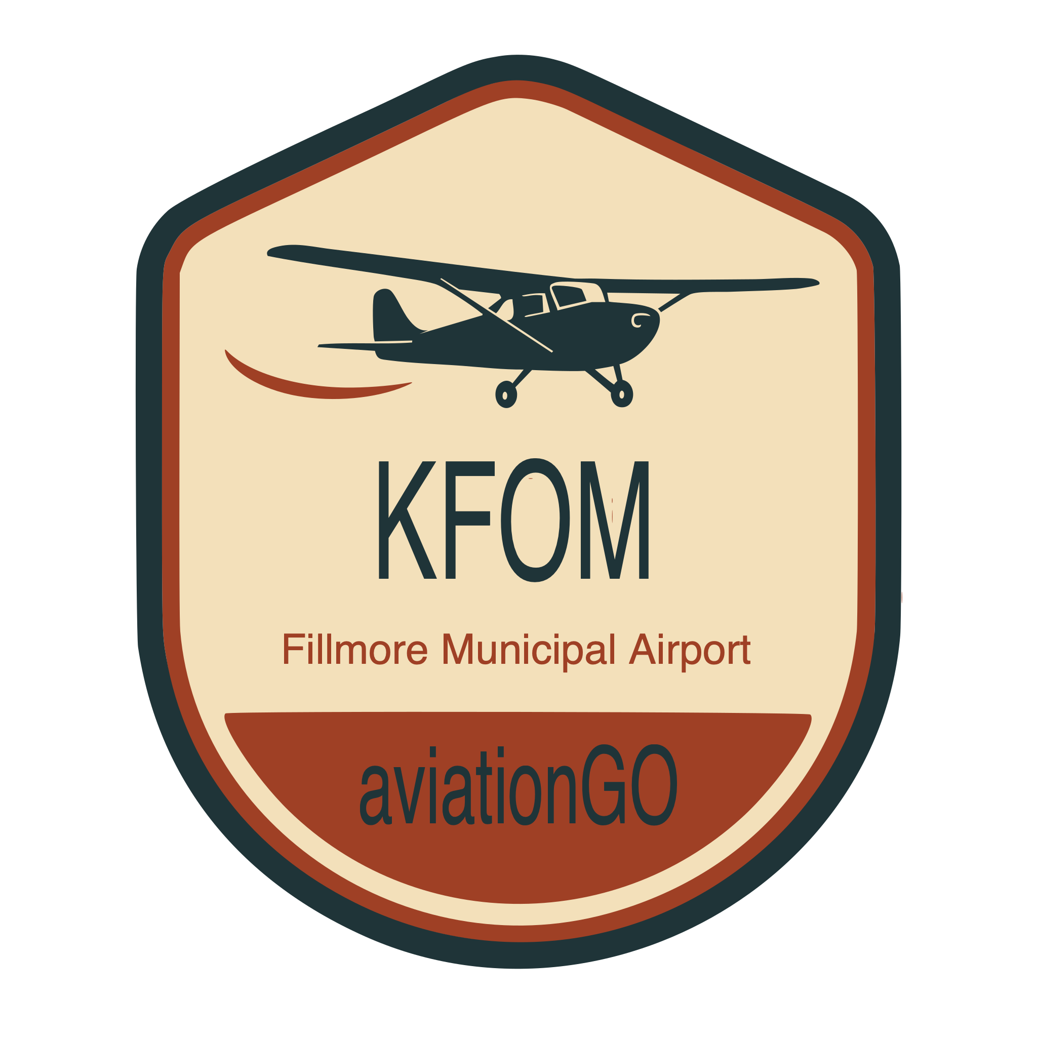 KFOM badge