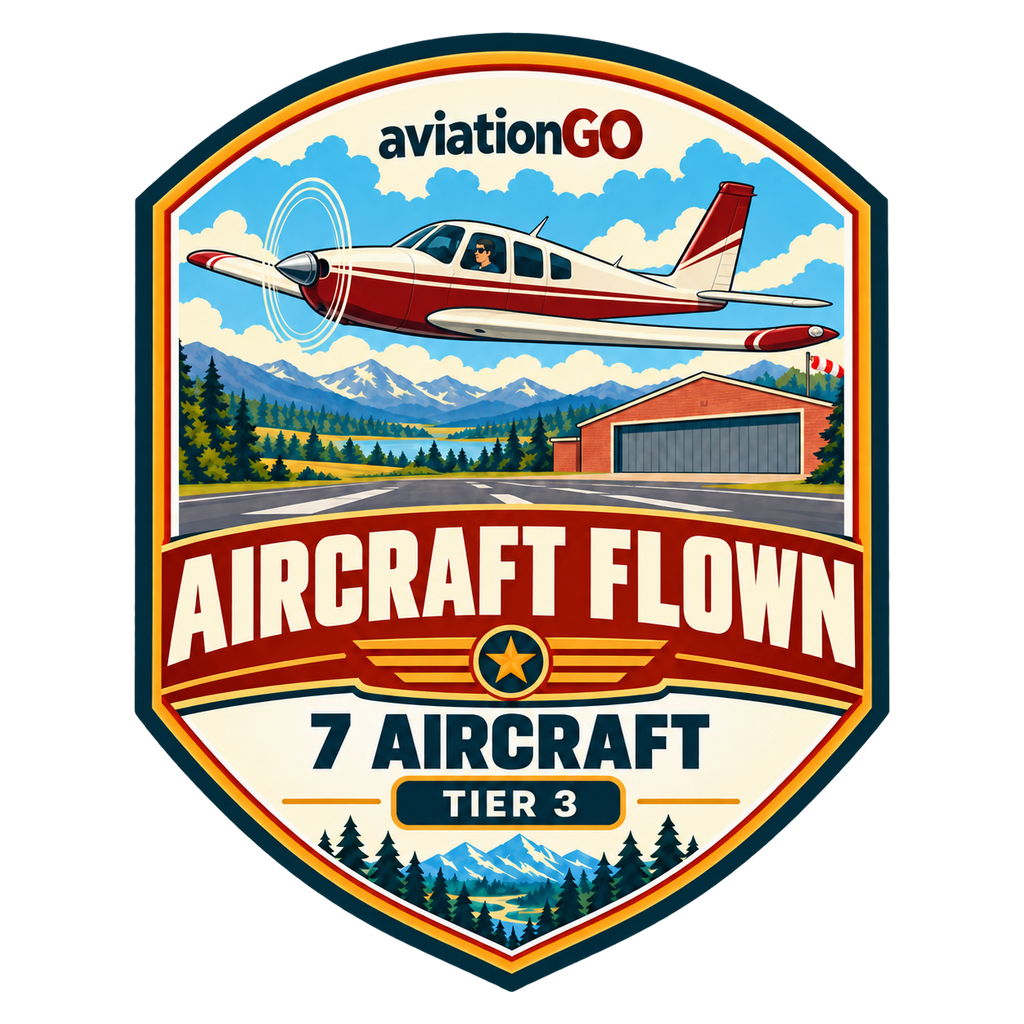 Aircraft Flown — 7 badge