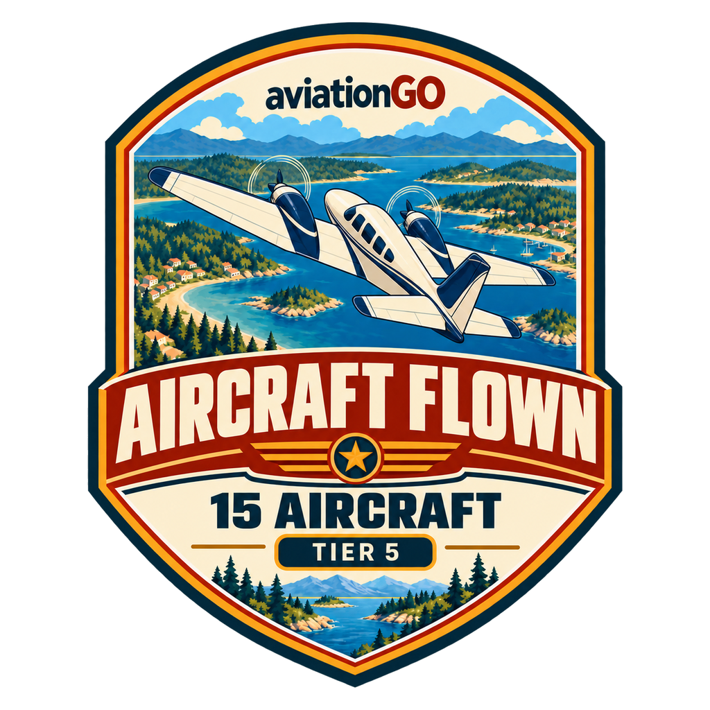 Aircraft Flown — 15 badge