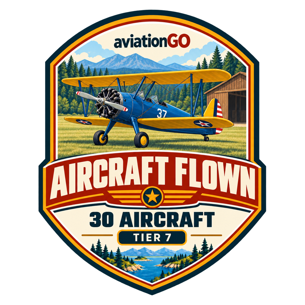 Aircraft Flown — 30 badge