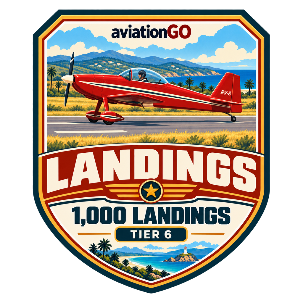 Landings — 1,000 badge