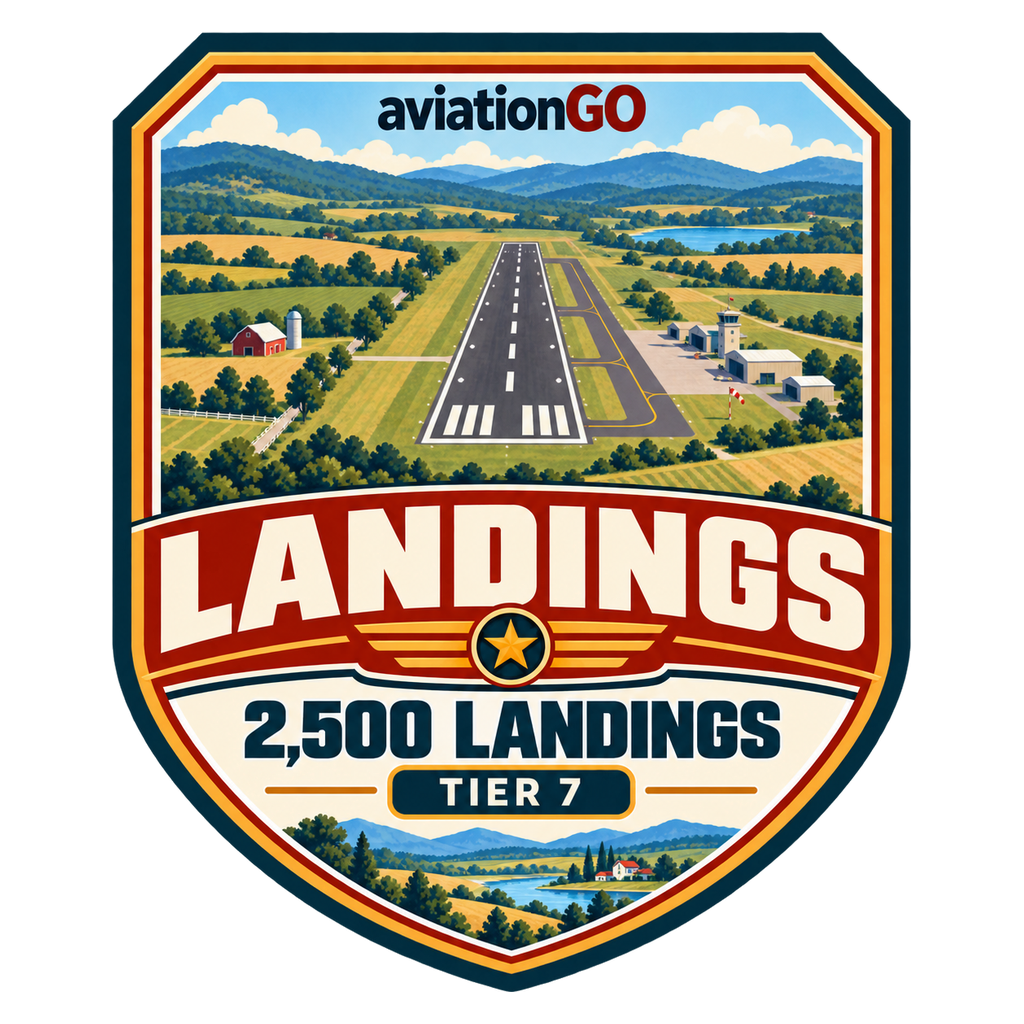 Landings — 2,500 badge