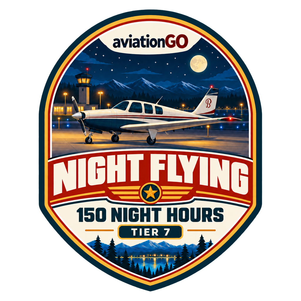 Night Flying — 150 Hours badge
