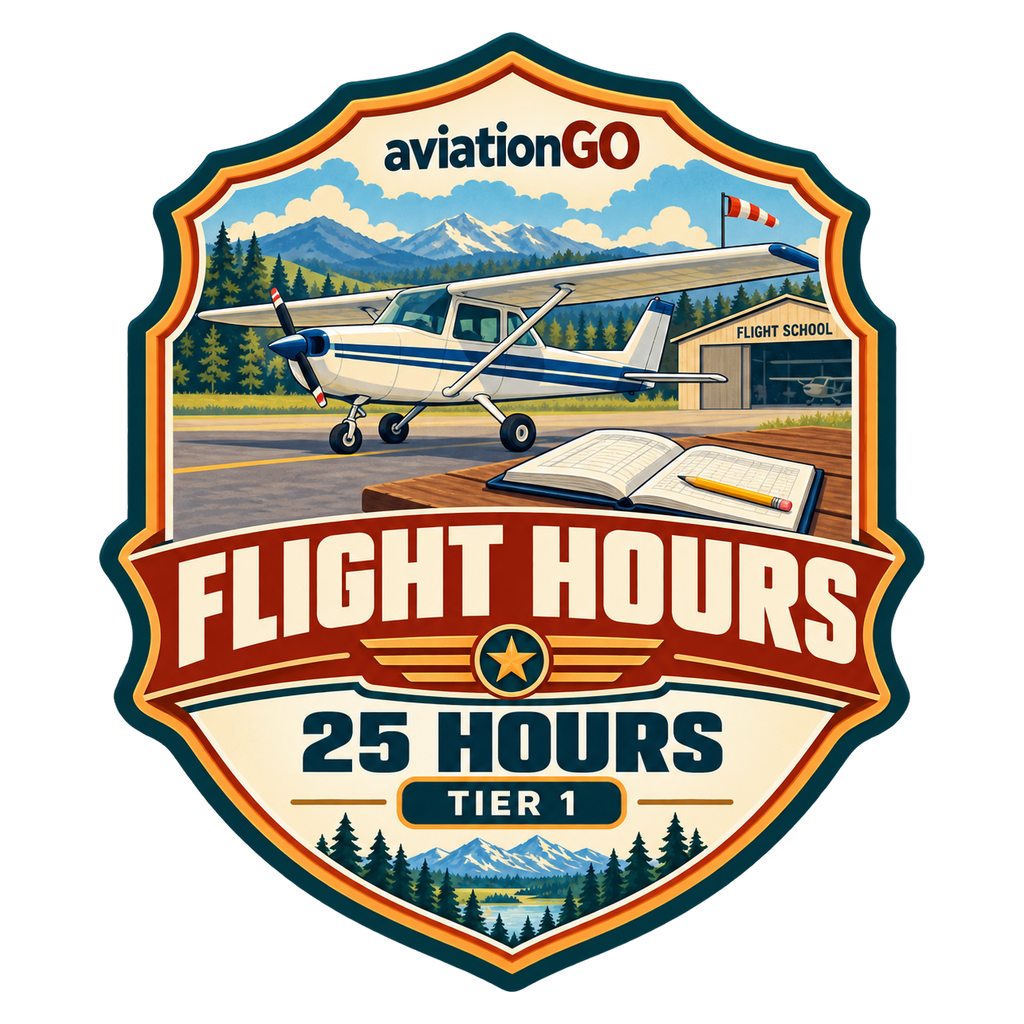 Flight Hours — 25 Hours badge
