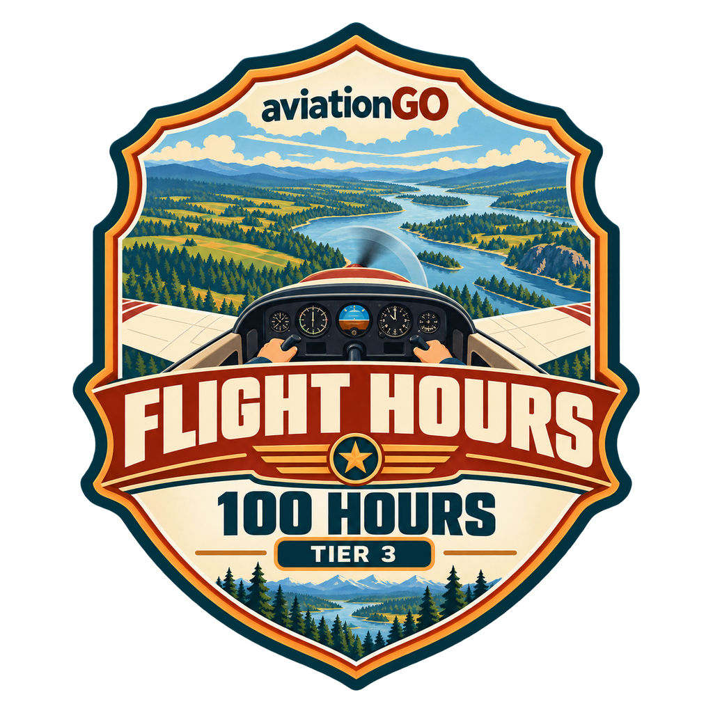 Flight Hours — 100 Hours badge