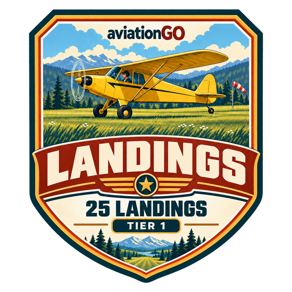 Landings — 25 badge