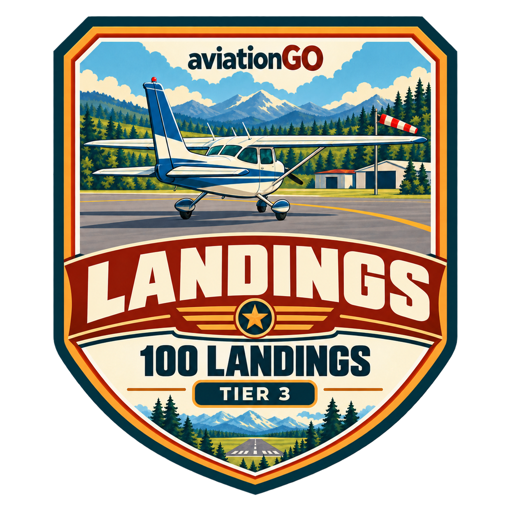 Landings — 100 badge