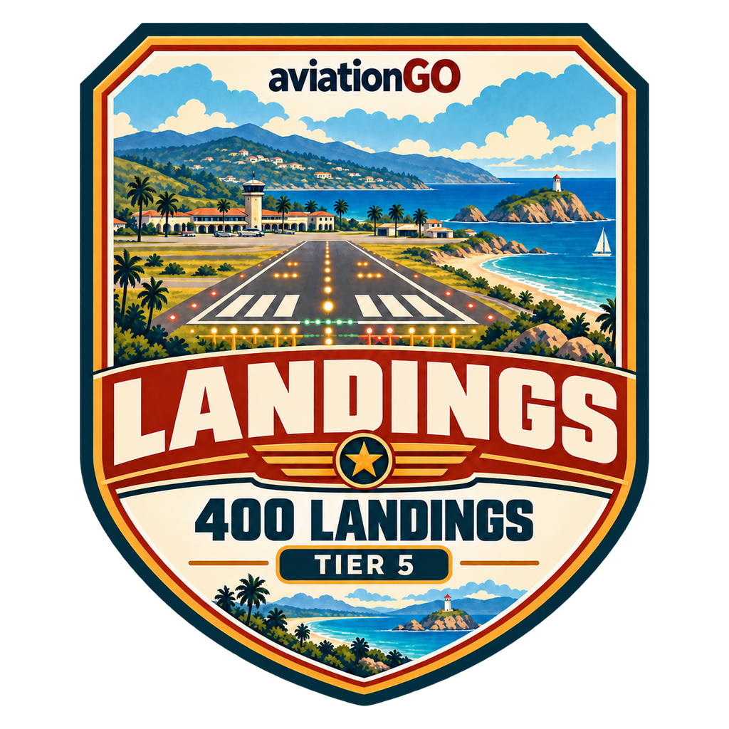 Landings — 400 badge