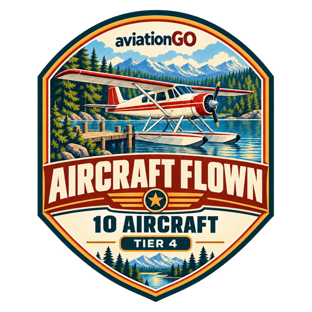 Aircraft Flown — 10 badge