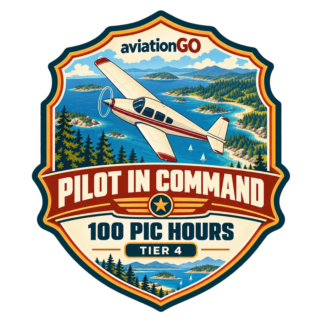 Pilot-in-Command Hours — 100 Hours badge